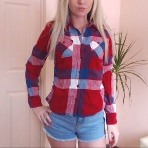 American Eagle Flannel Long Sleeve Shirt Size 6
